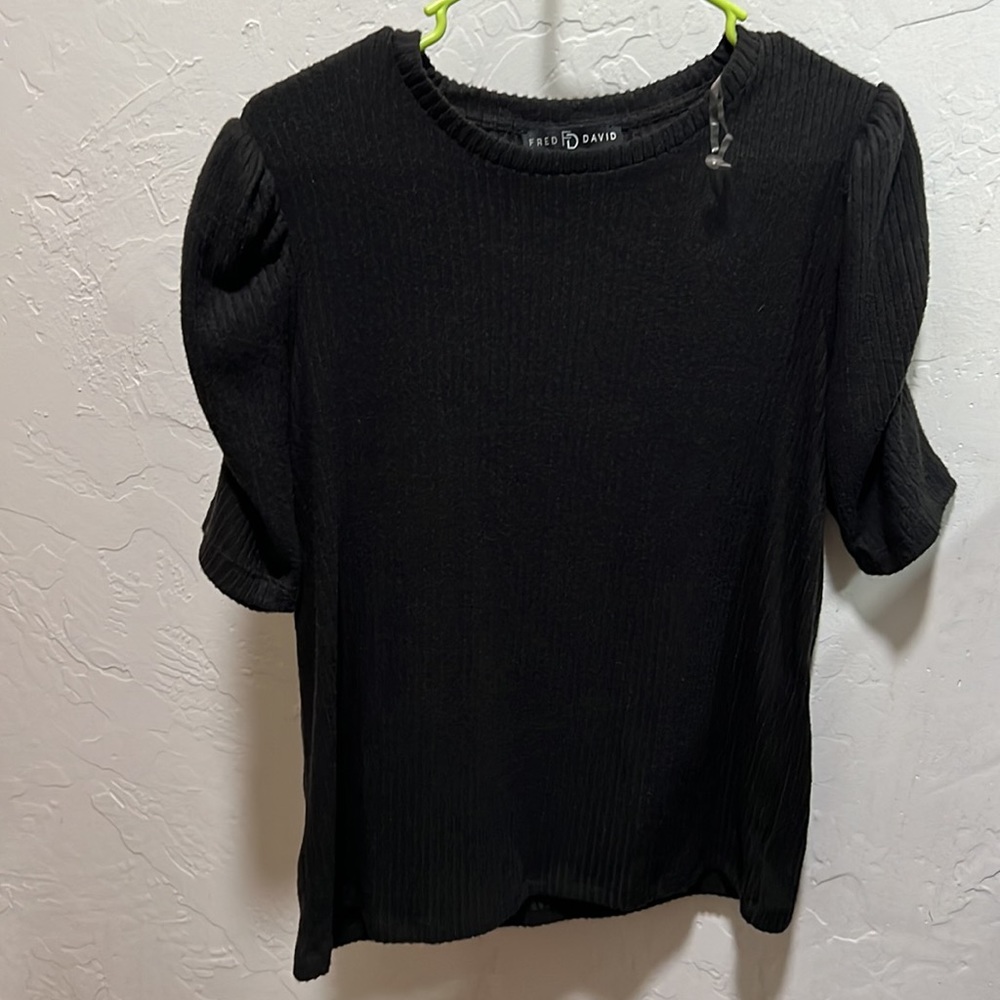 Fred David Black Blouse
